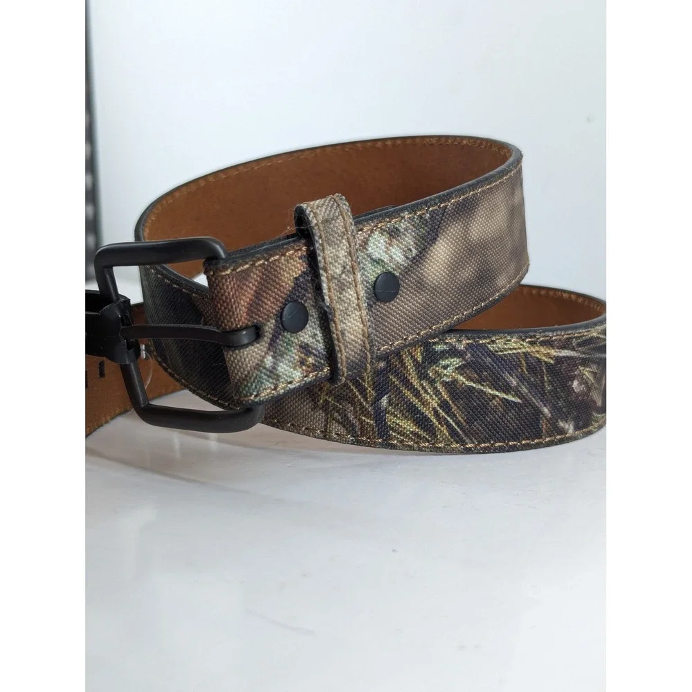 Mossy Oak Break-Up Country Camo Belt Mens 34 Leather Lined Hunting 5181500 NEW